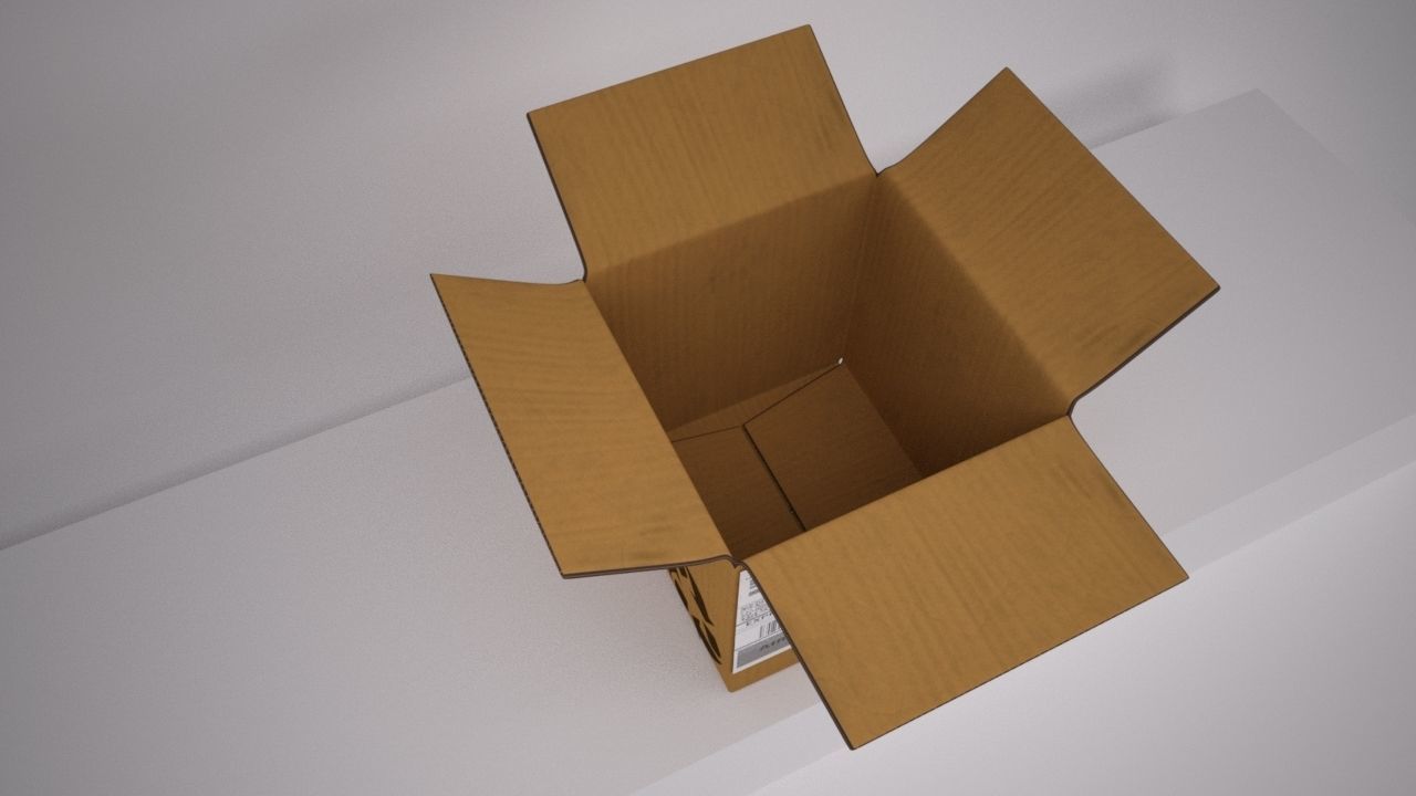 Cardboard Box 3D model_1