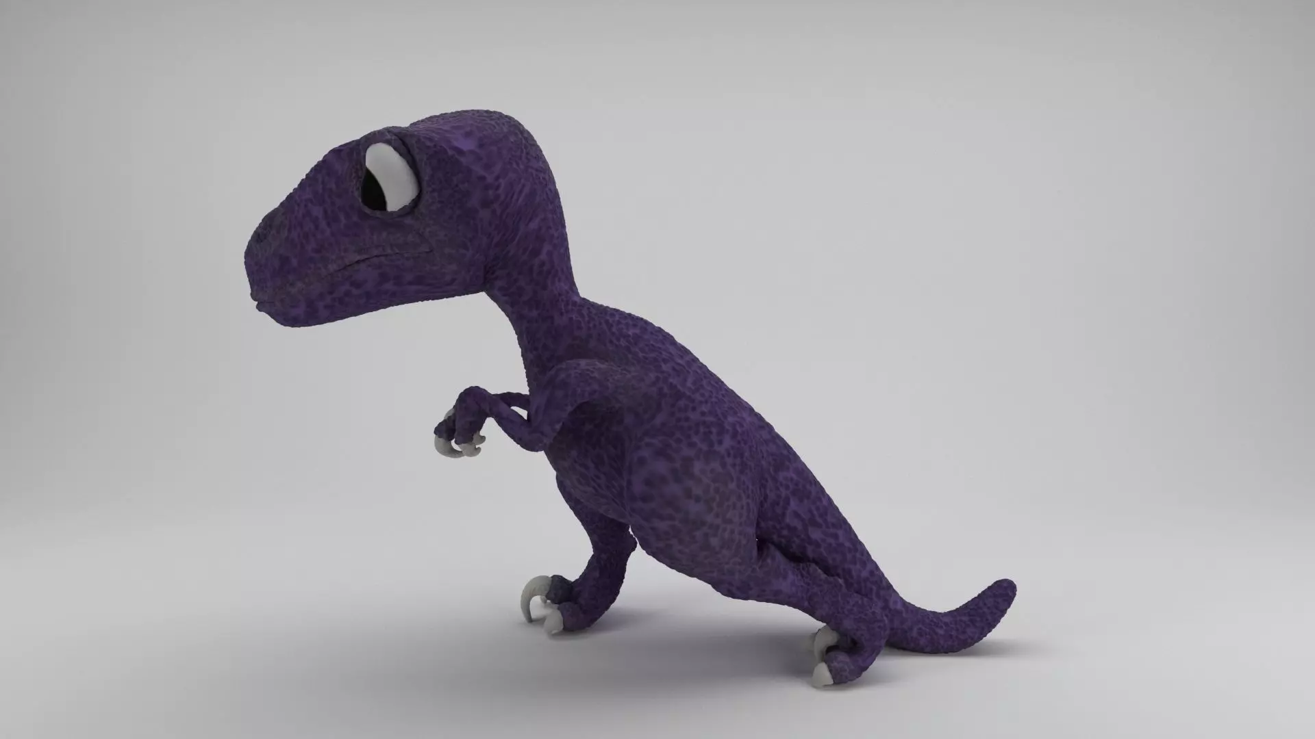 Rigged and Animated Cartoon Dinosaur 3D model_0