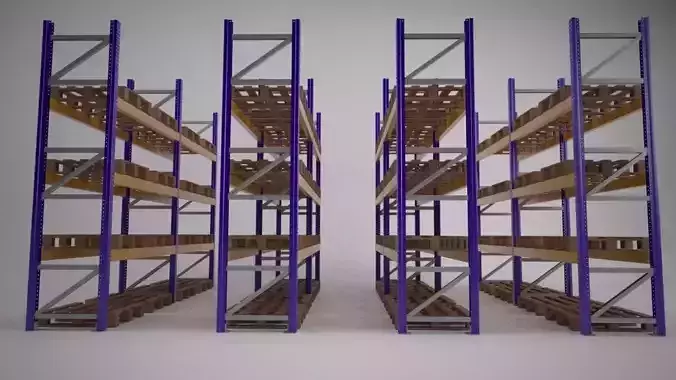 Warehouse Racking 3D model