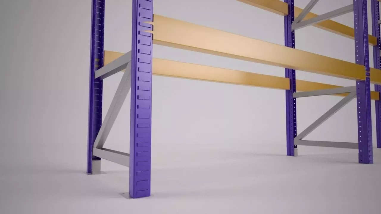 Warehouse Racking 3D model_3