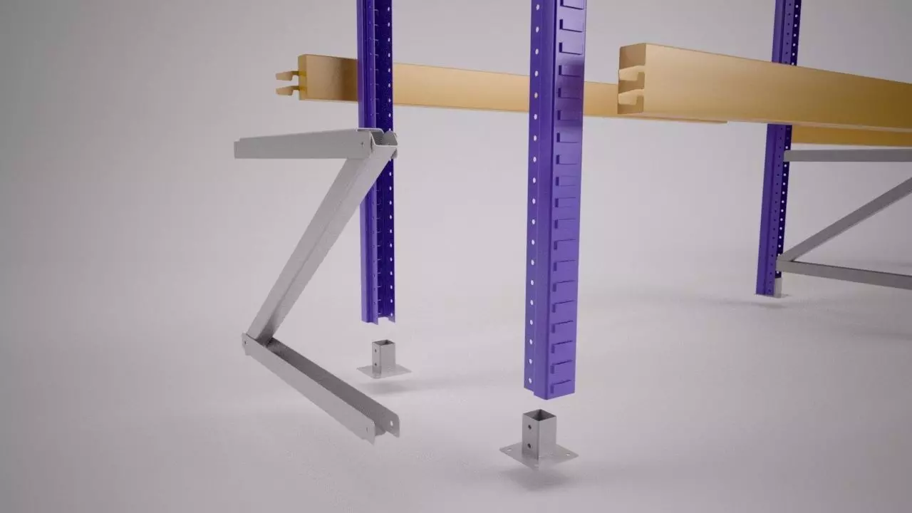 Warehouse Racking 3D model_2