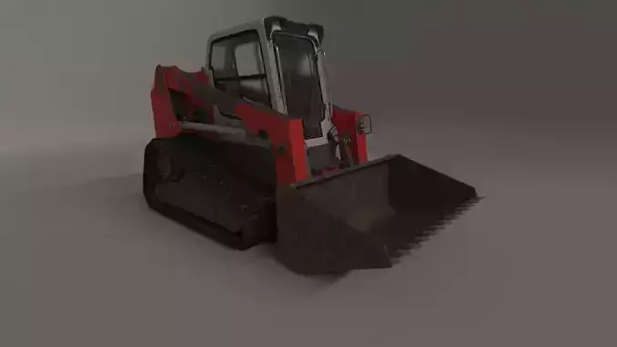 Rigged BobCAT Tracked Digger 3D model