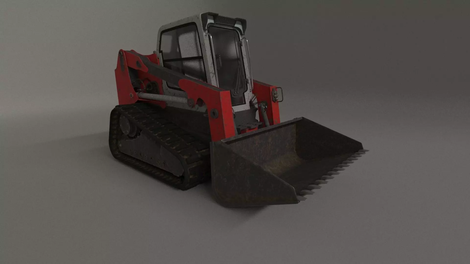 Rigged BobCAT Tracked Digger 3D model_0