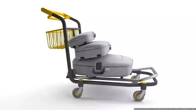 Luggage Trolley with Suitcases