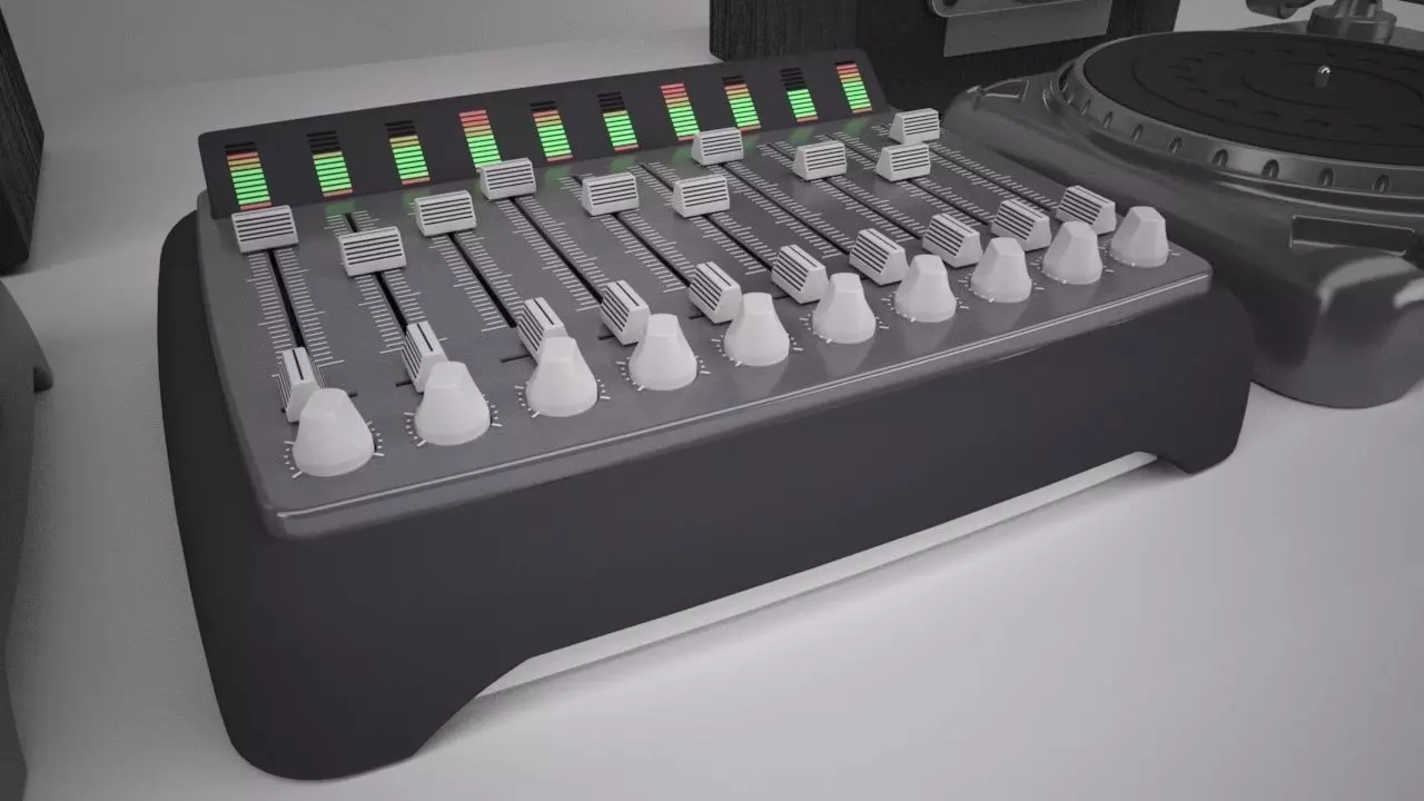 DJ Decks Set 3D model_4