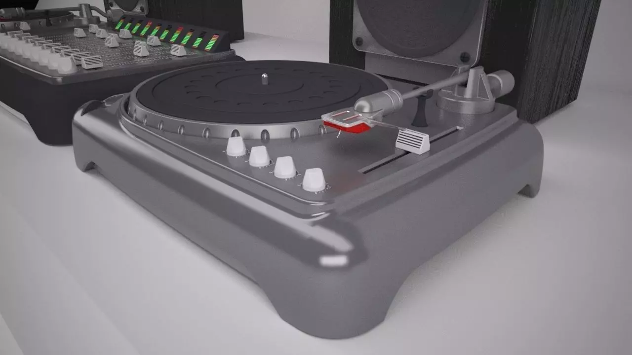 DJ Decks Set 3D model_3