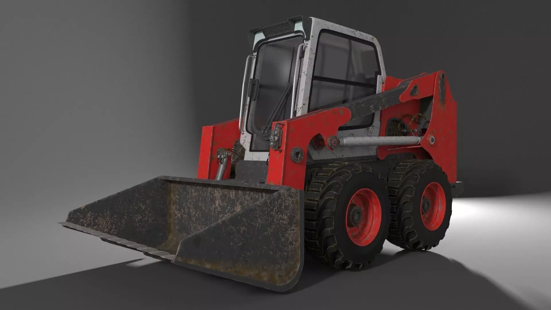 Rigged BobCAT Steer Digger 3D model