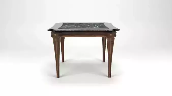 simple square table Low-poly 3D model