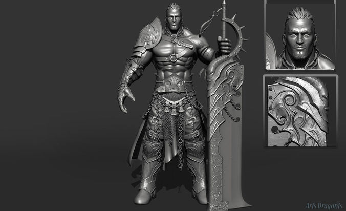 Epic warrior 3D model