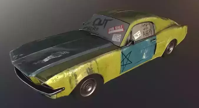 Forgotten Car Low-poly 3D model