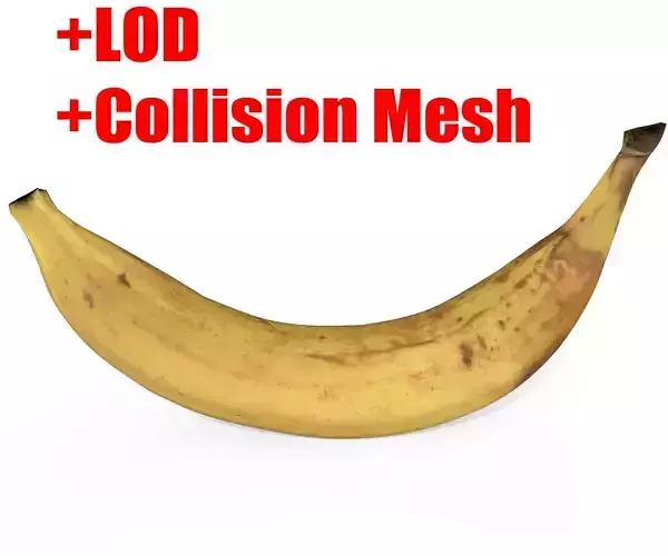 Banana - Game Ready - VR AR Low-poly 3D model