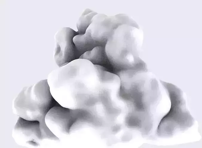 Big Cloud Low-poly 3D model