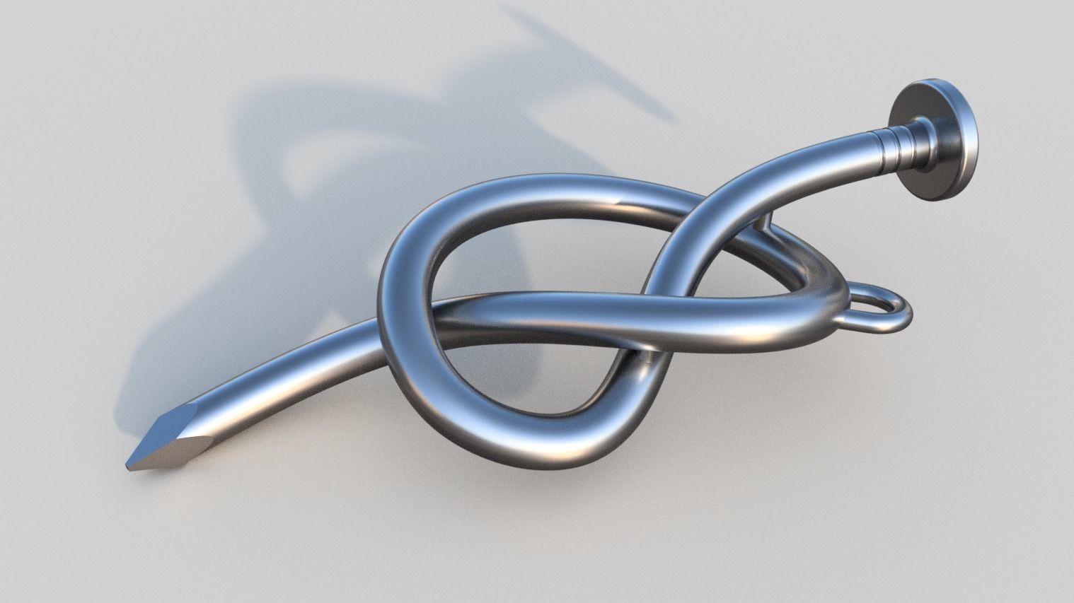 Spike metal spiral 3D print model_2