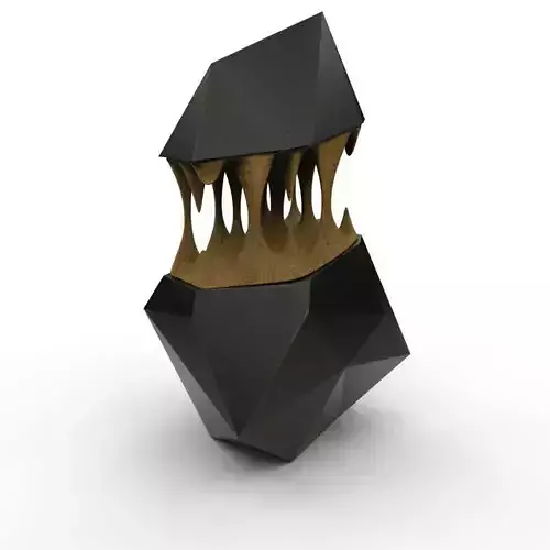 abstract-01 cube with teeth 3D model
