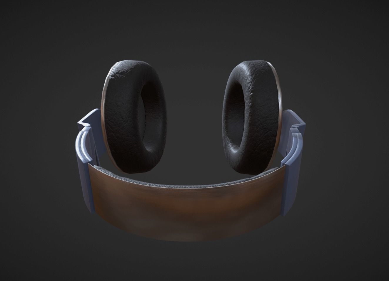 Headphones Low-poly 3D model_3