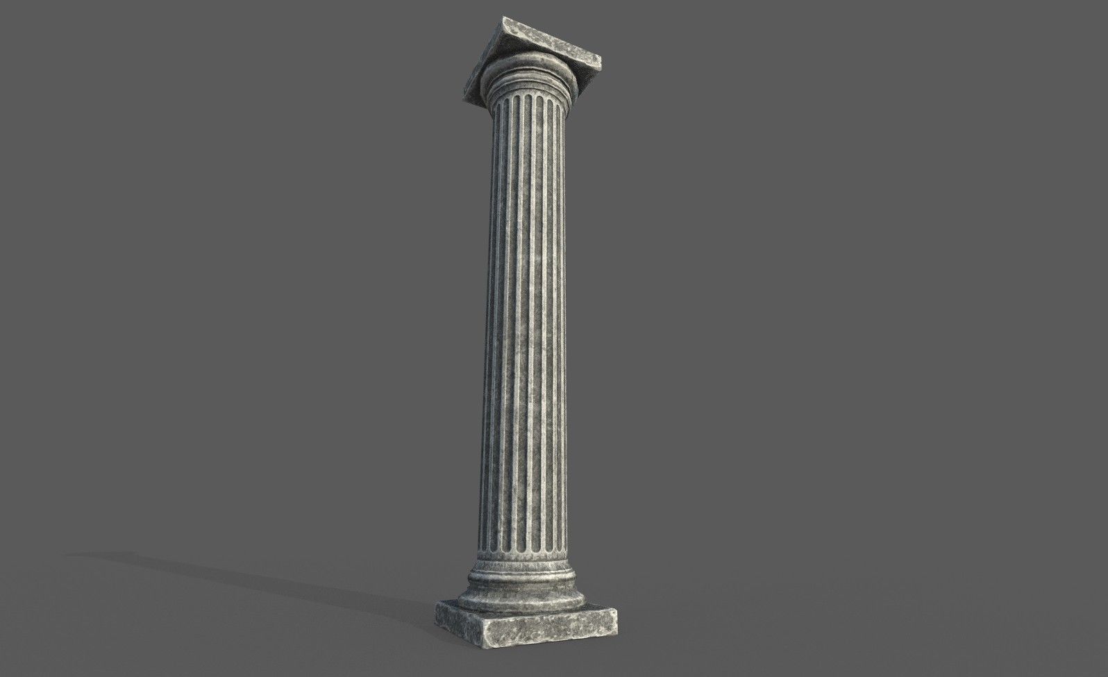 Low Poly Roman Column Low-poly 3D model_10