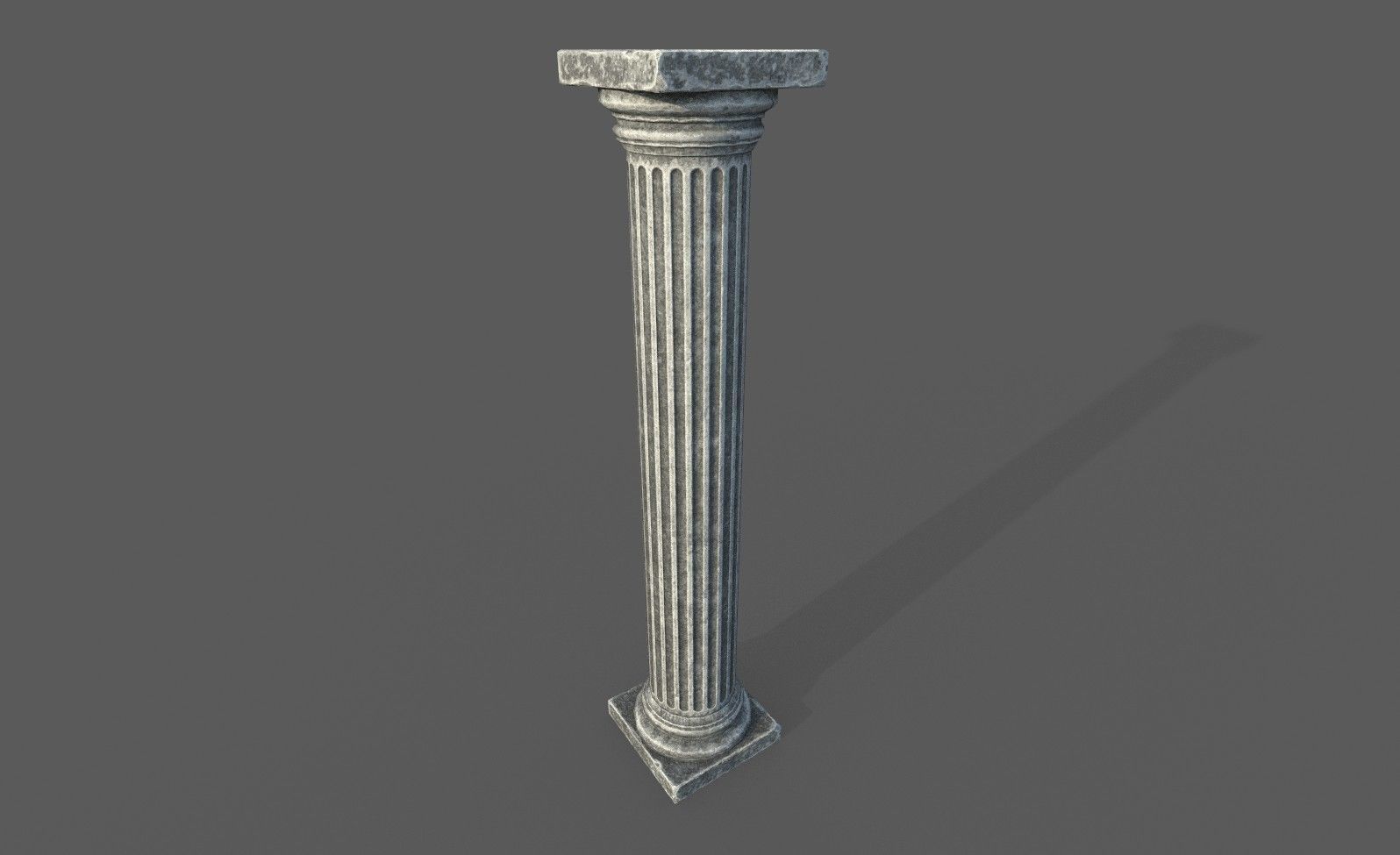 Low Poly Roman Column Low-poly 3D model_7