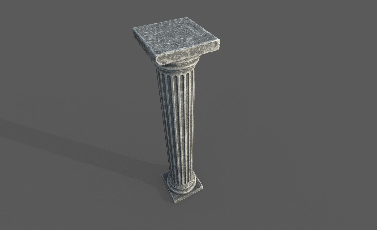 Low Poly Roman Column Low-poly 3D model_9
