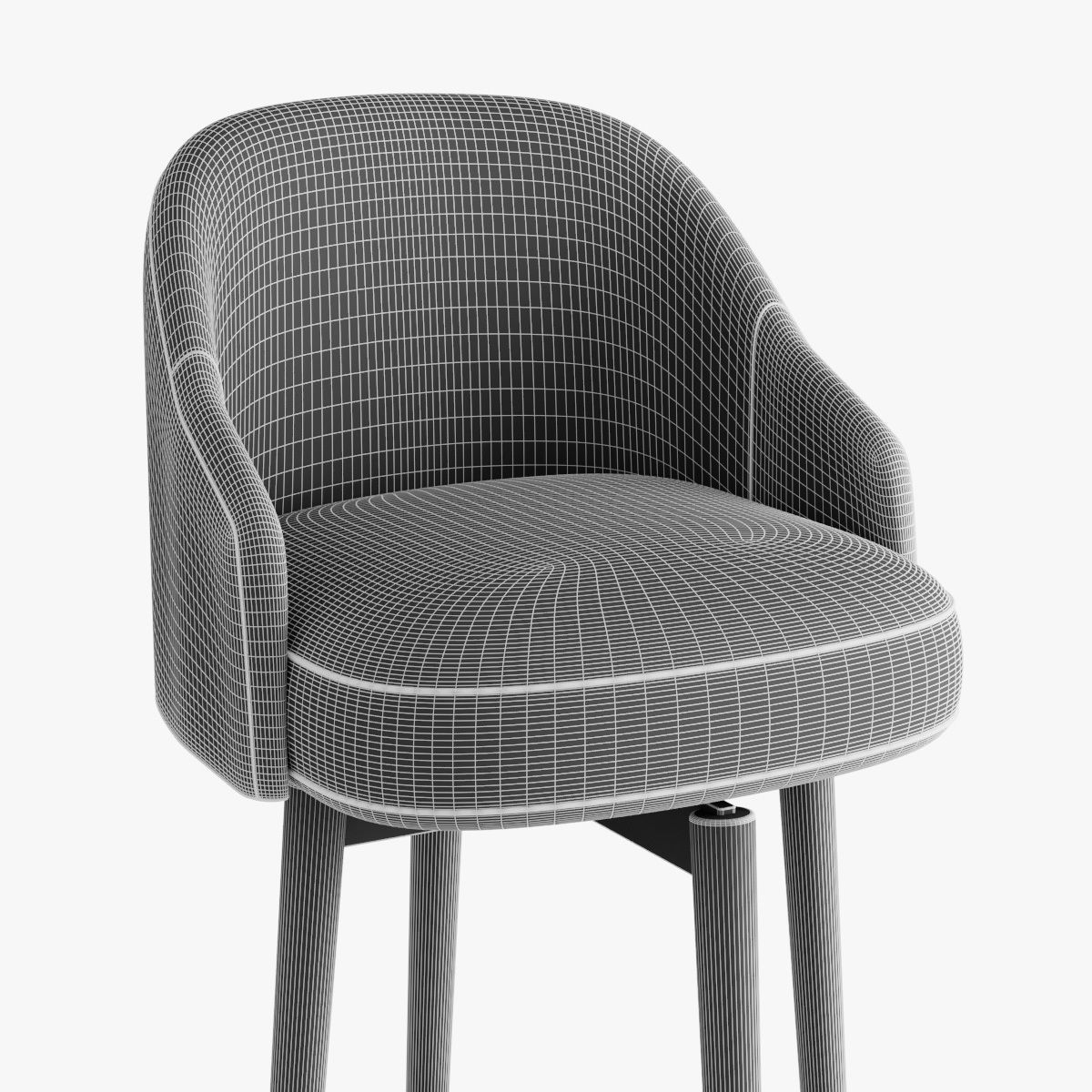 Stool Saddle Bar 3D model_6