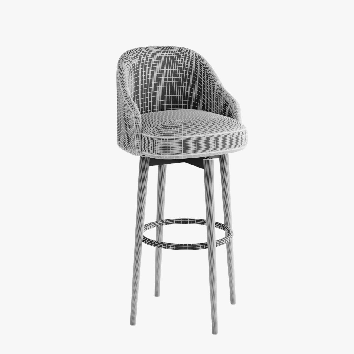 Stool Saddle Bar 3D model_4