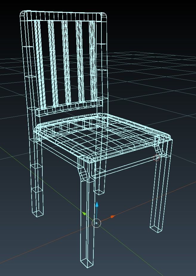 Dining Chair Free low-poly 3D model_2