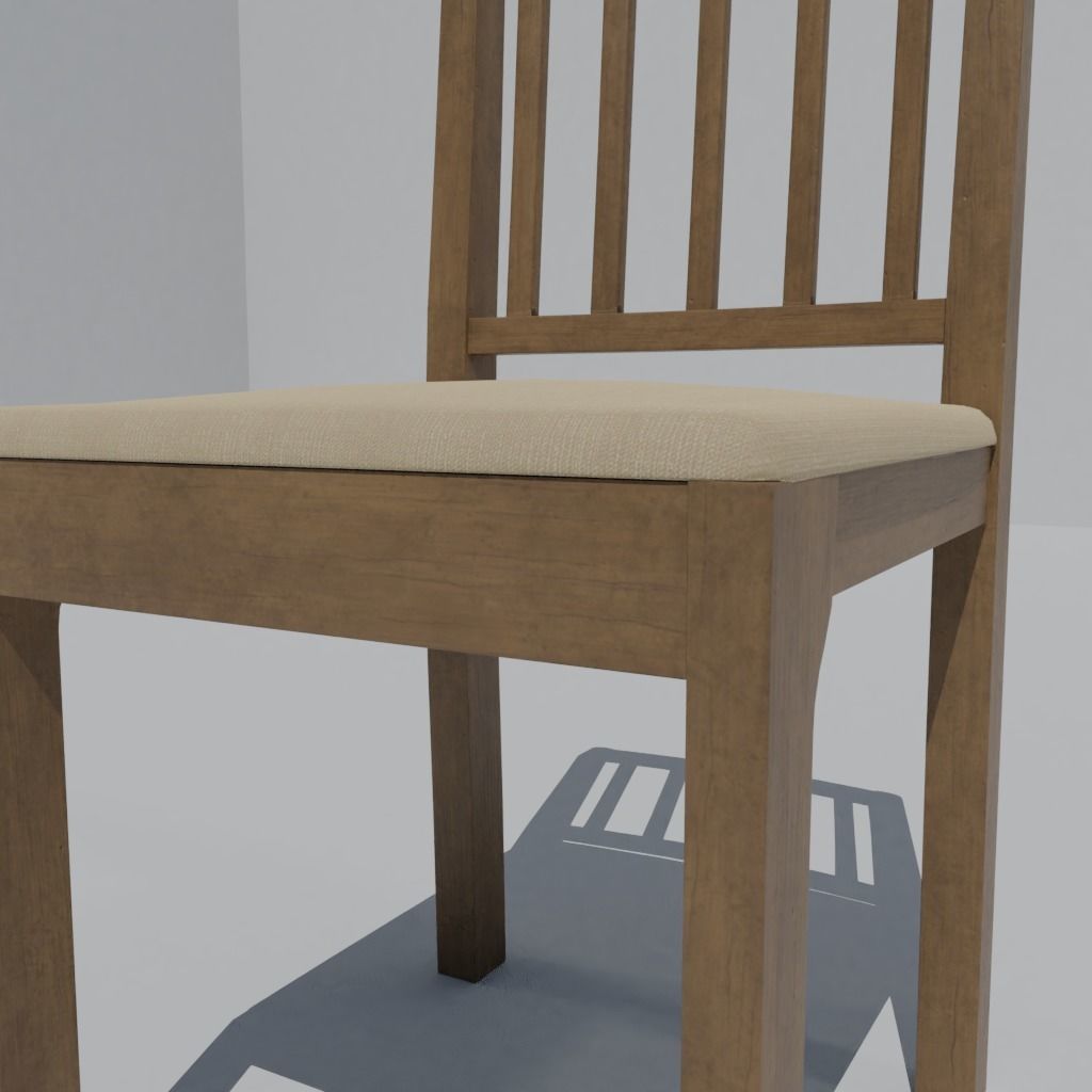 Dining Chair Free low-poly 3D model_1