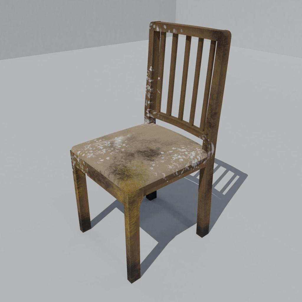 Dining Chair Free low-poly 3D model_4