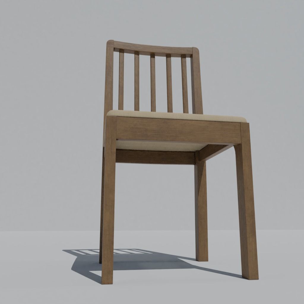 Dining Chair Free low-poly 3D model_3