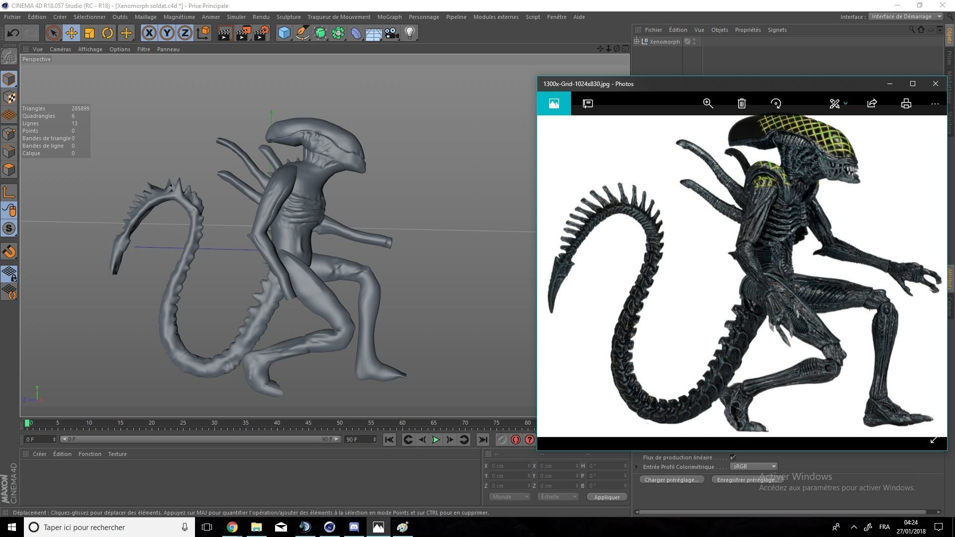 Xenomorph Sculpted Free 3D model_2