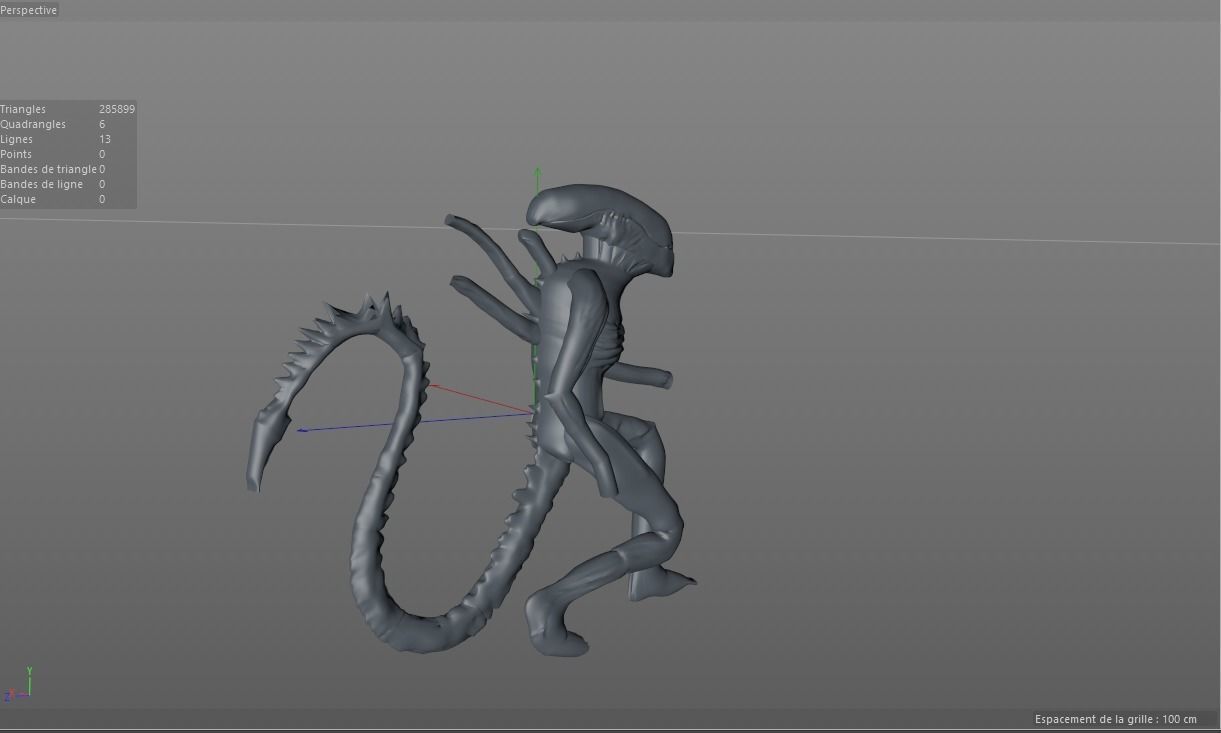 Xenomorph Sculpted Free 3D model_1