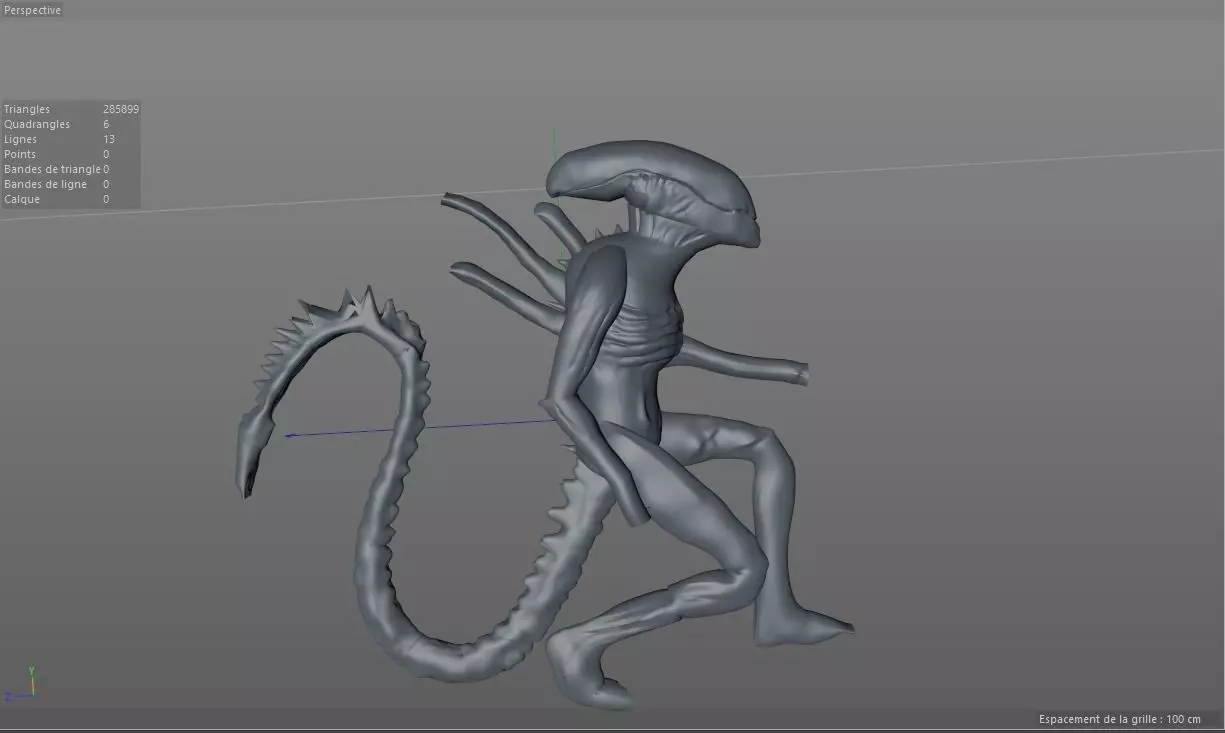 Xenomorph Sculpted Free 3D model_0