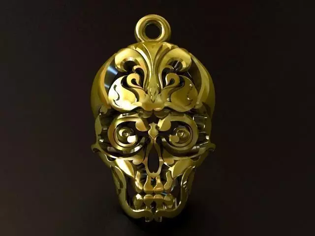 Skull Thai Tattoo Pendant 3D print model