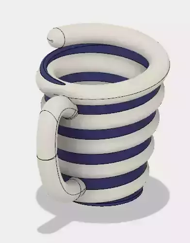 Swirly Cup 3D print model
