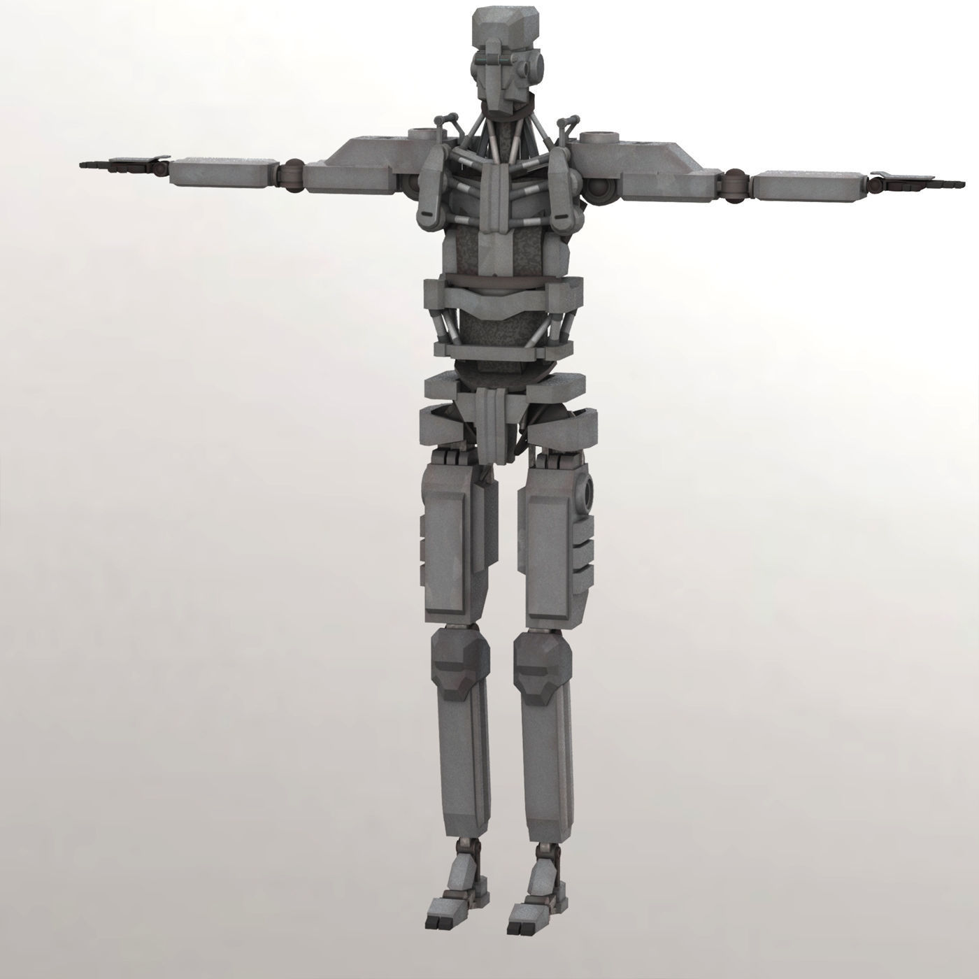 Robot Hunter LP Low-poly 3D model_1