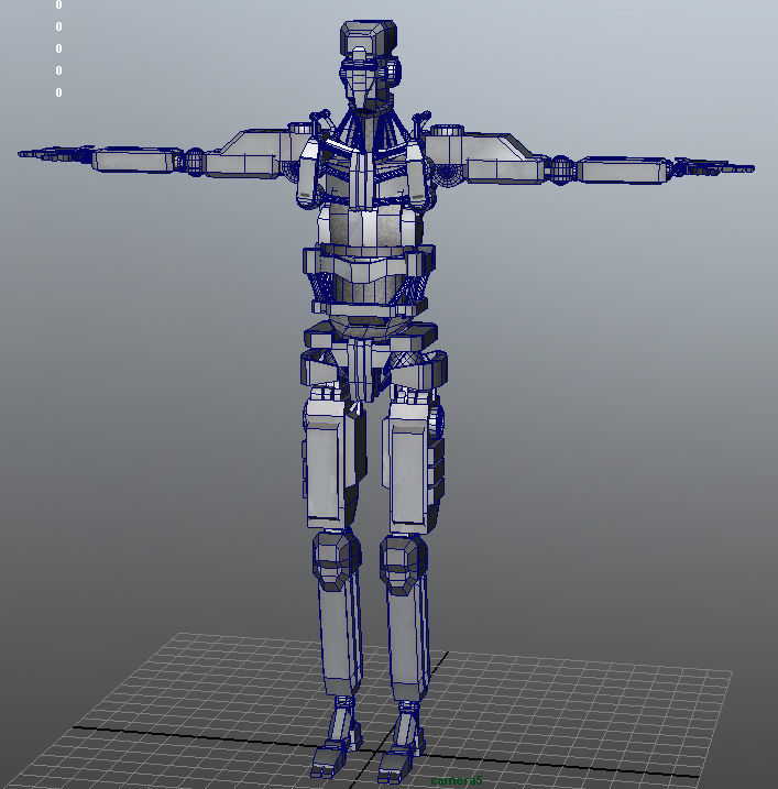 Robot Hunter LP Low-poly 3D model_8