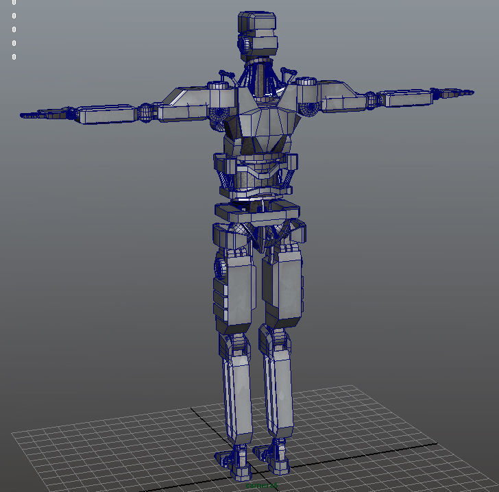 Robot Hunter LP Low-poly 3D model_9