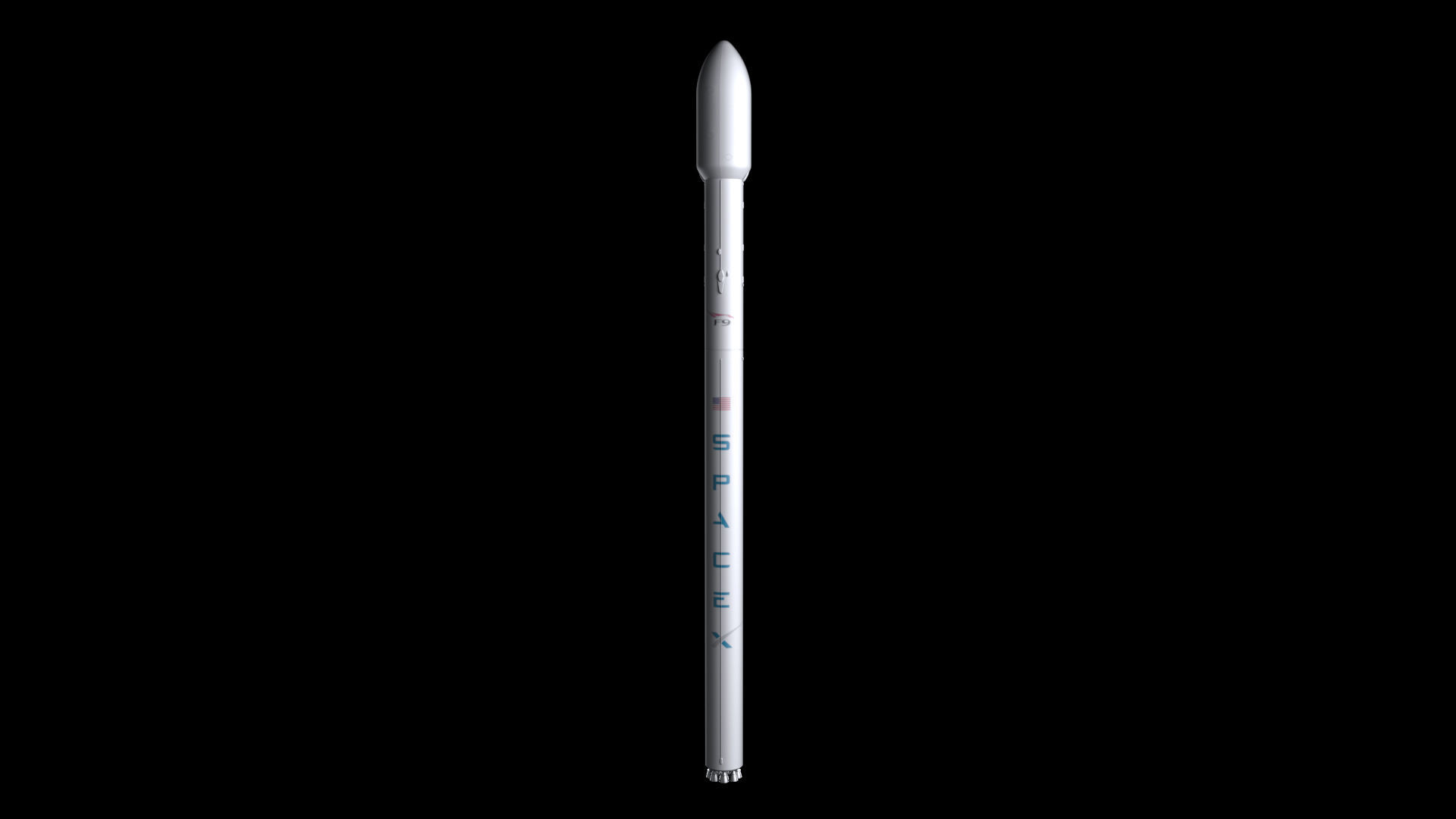 Falcon 9 Non Reusable 3D model_1