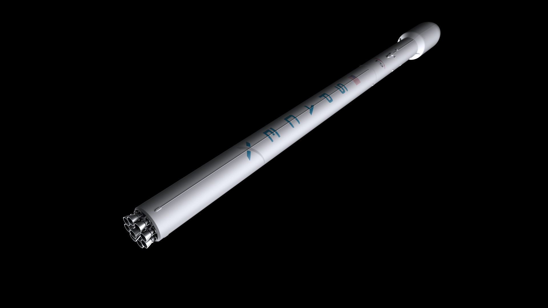 Falcon 9 Non Reusable 3D model_2