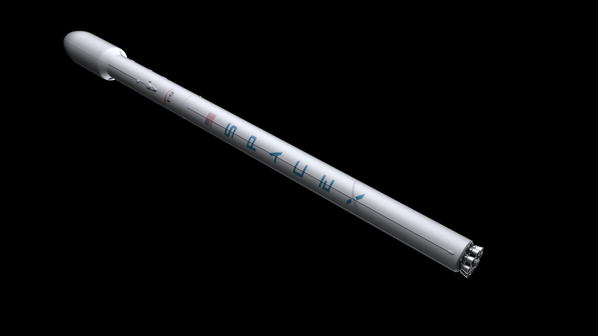 Falcon 9 Non Reusable 3D model_5