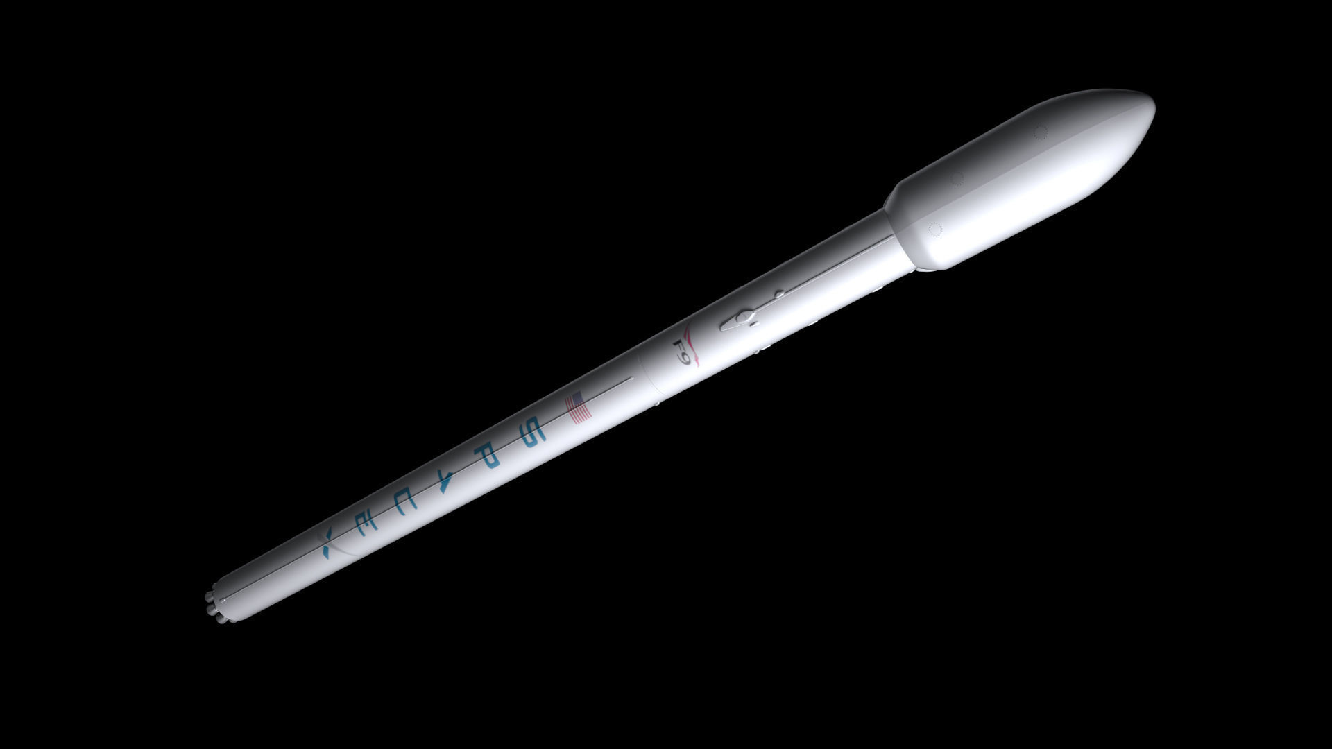 Falcon 9 Non Reusable 3D model_7