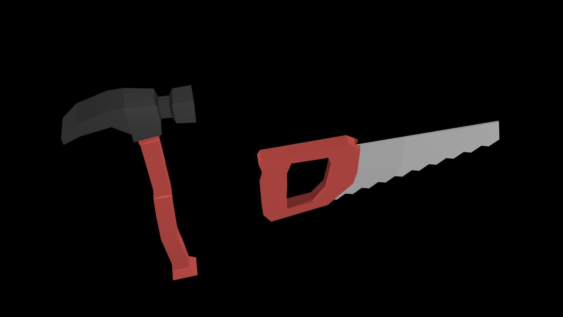 Low poly instruments Low-poly 3D model_1