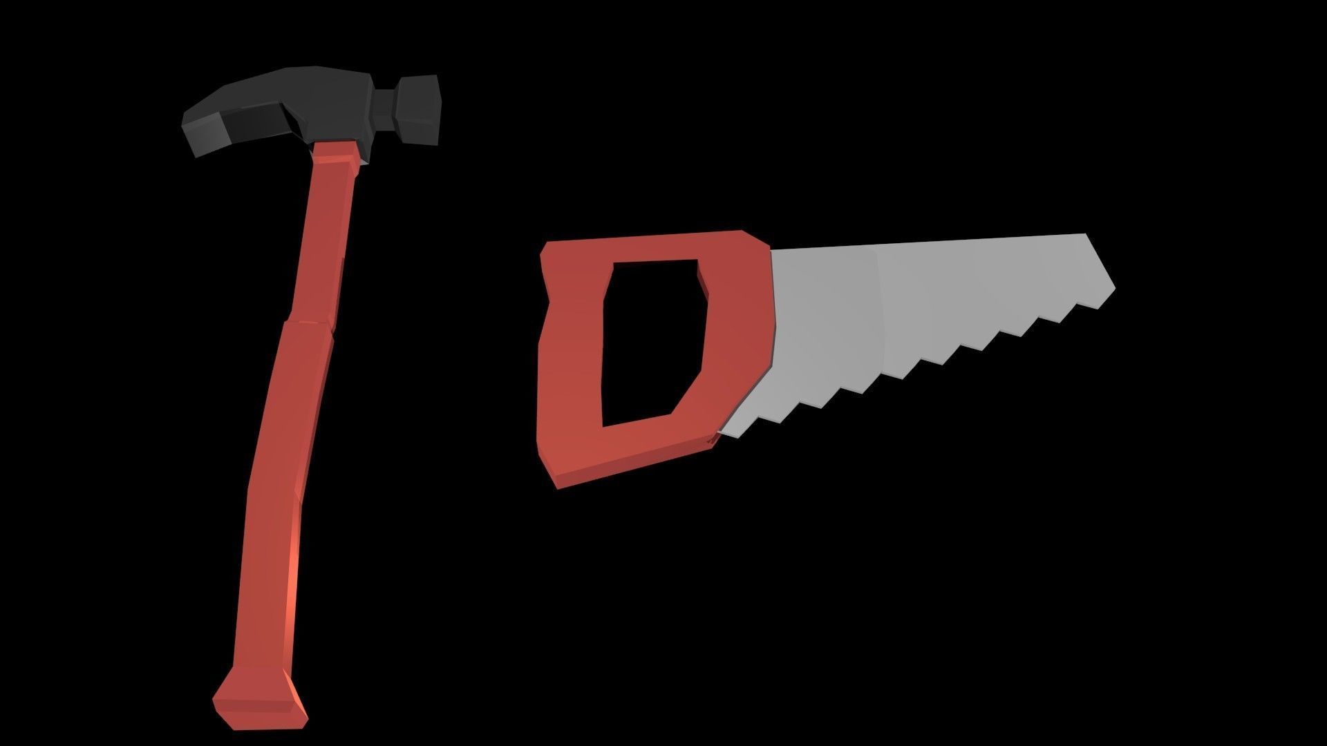 Low poly instruments Low-poly 3D model_2