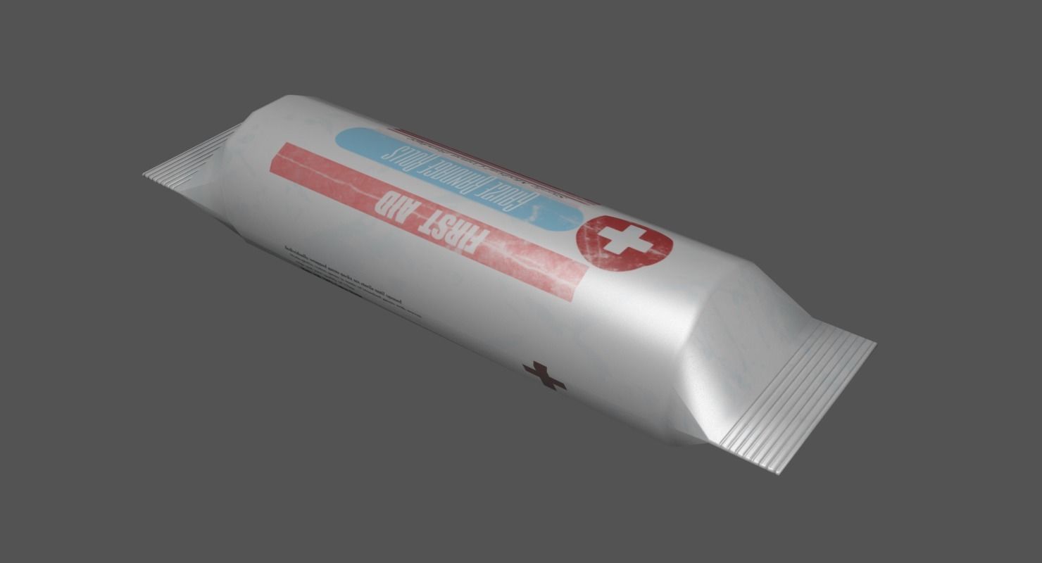 Bandage Roll Low-poly 3D model_3
