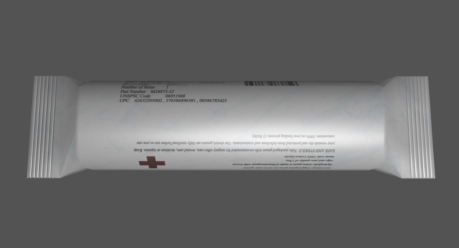 Bandage Roll Low-poly 3D model_6