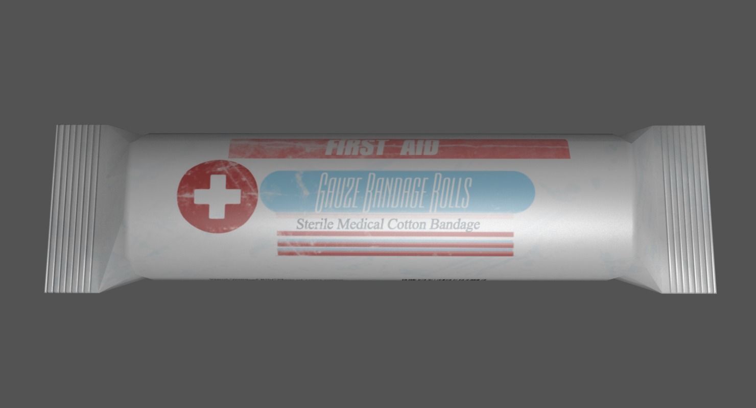 Bandage Roll Low-poly 3D model_5