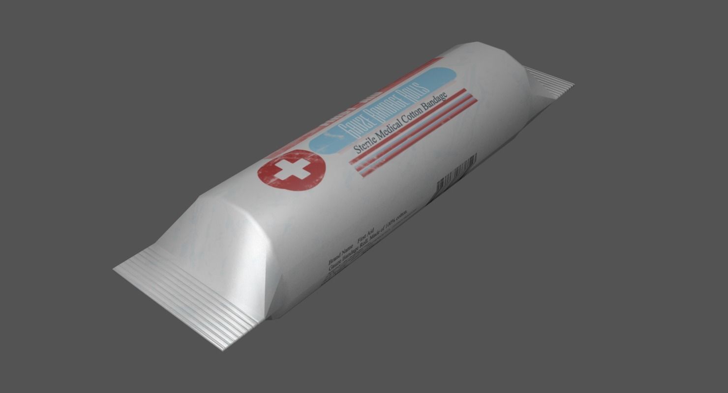 Bandage Roll Low-poly 3D model_4