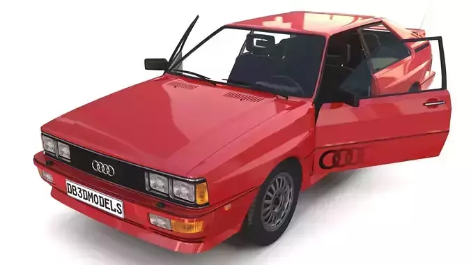 1981 Audi Coupe Quattro with interior Red