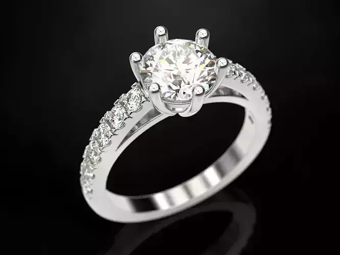 Engagement ring 17 3D print model
