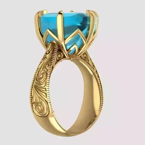 NN005 gold ring with topaz stone