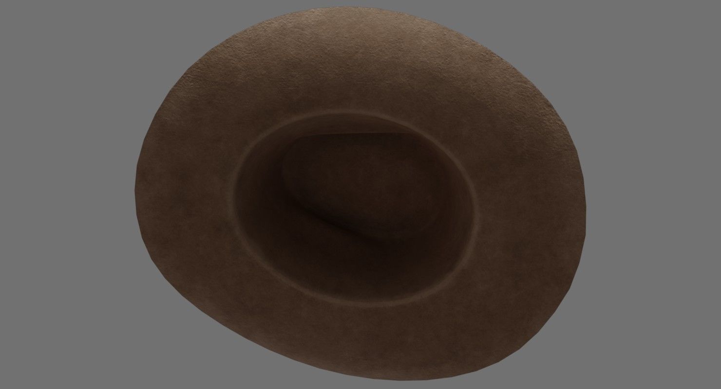 Cowboy Hat 1B Low-poly 3D model_7